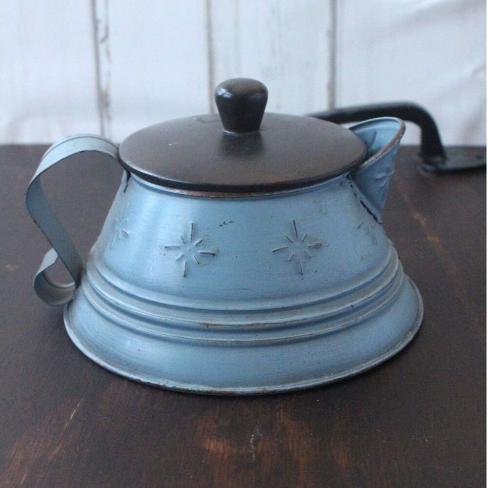 Rustic Blue Tea Kettle (Decor Only)